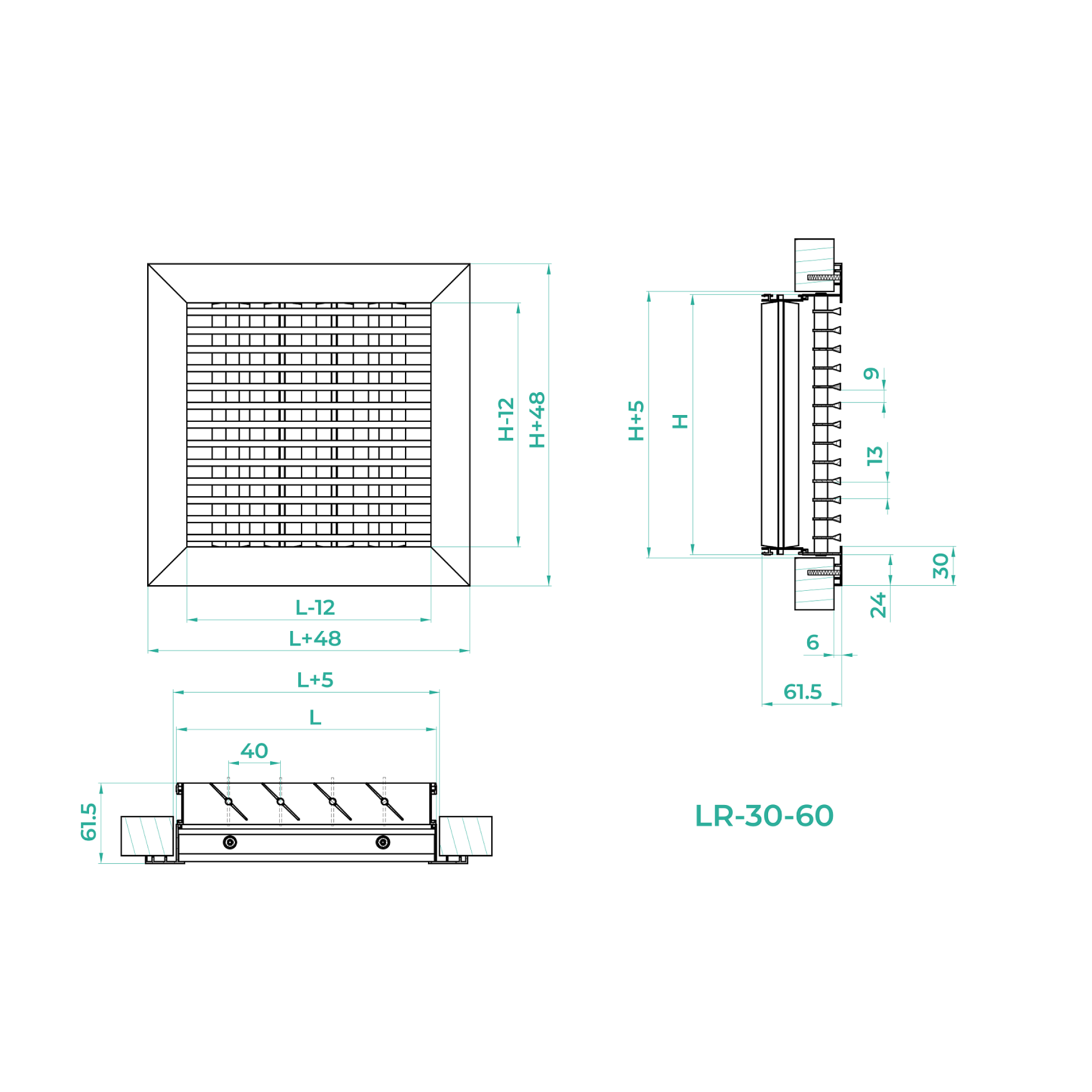 Решітка лінійна регульована LR-30-60 №2