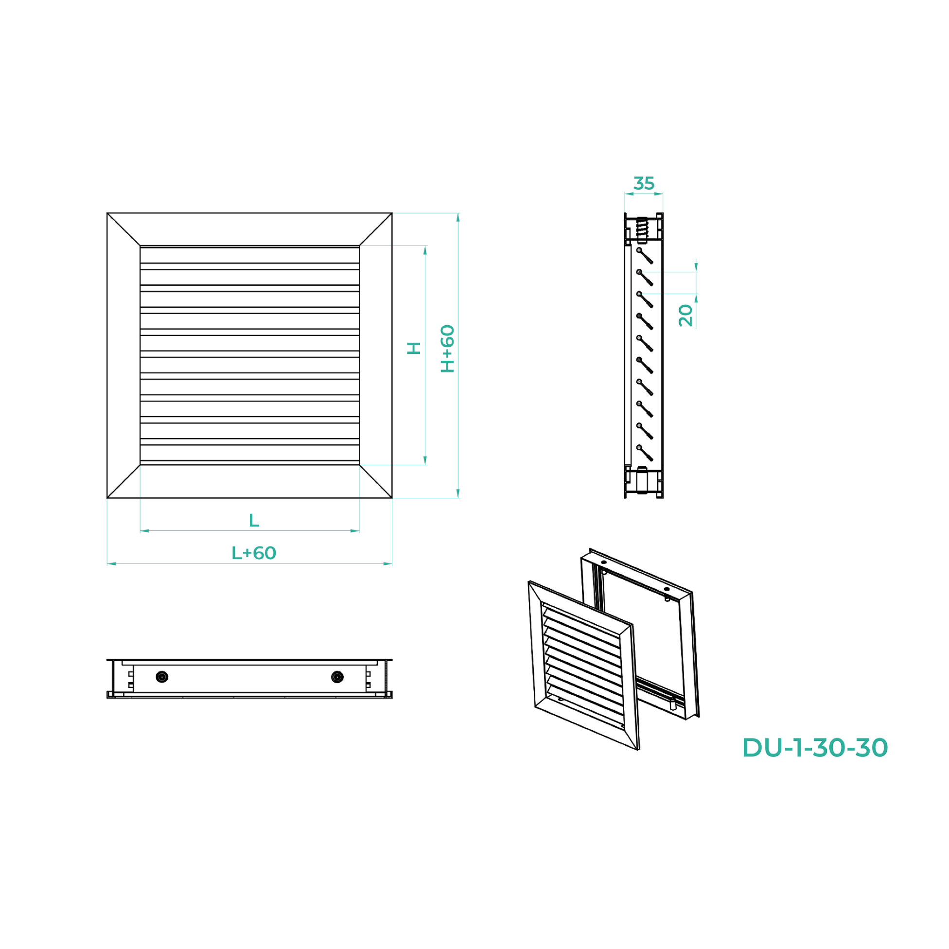 Решітка димовидалення DU-1-30-30 №2