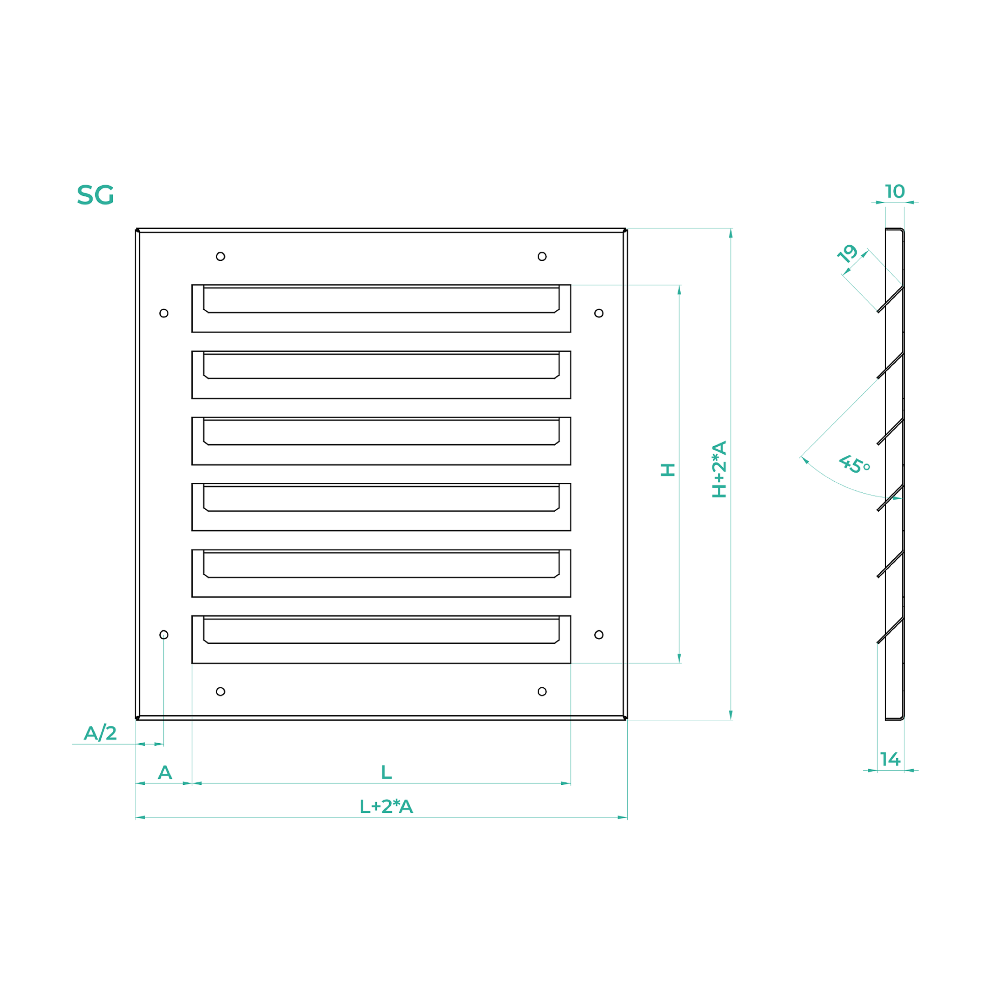 Решітка штампована оцинкована SG №2