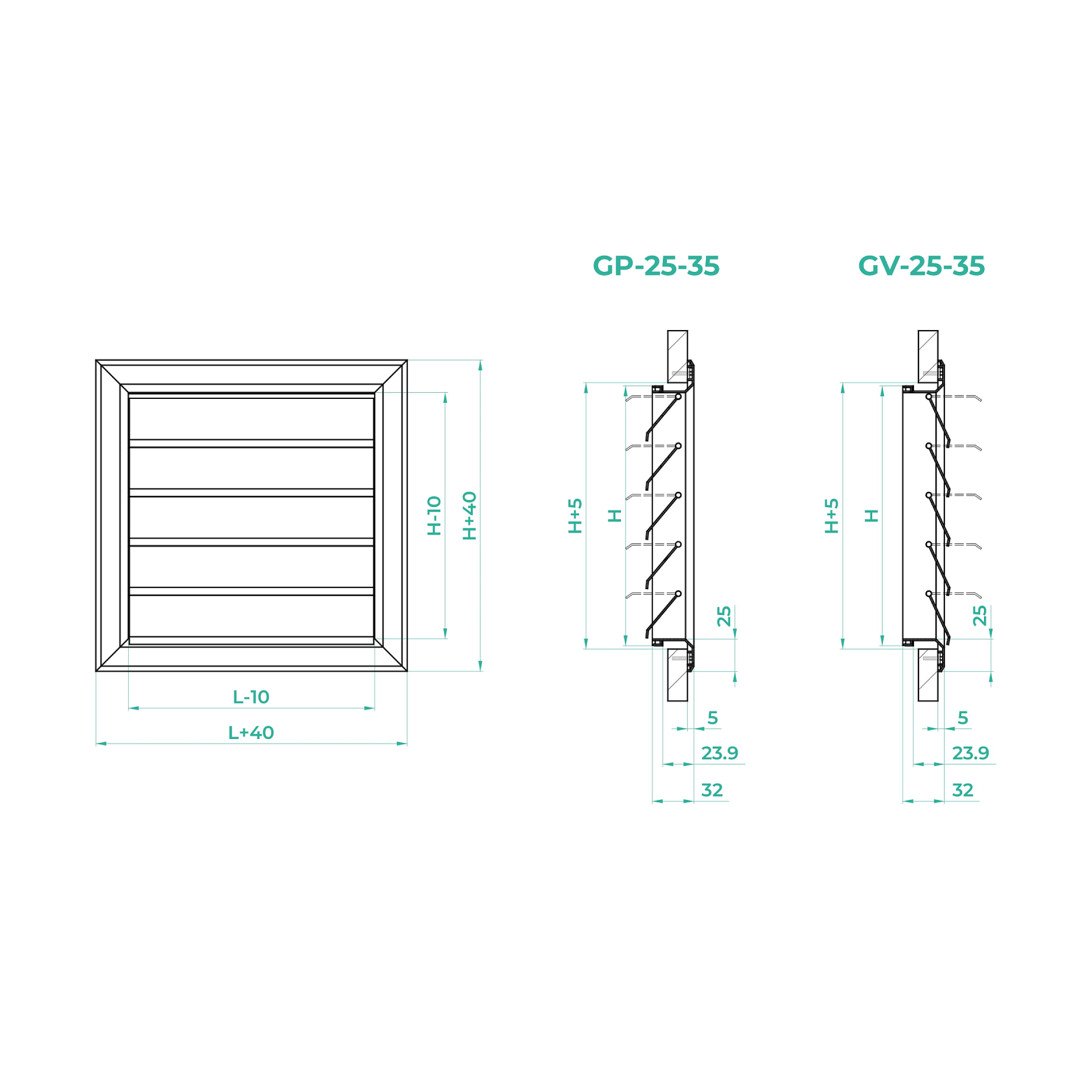 Решітка гравітаційна GP-25-35 №3