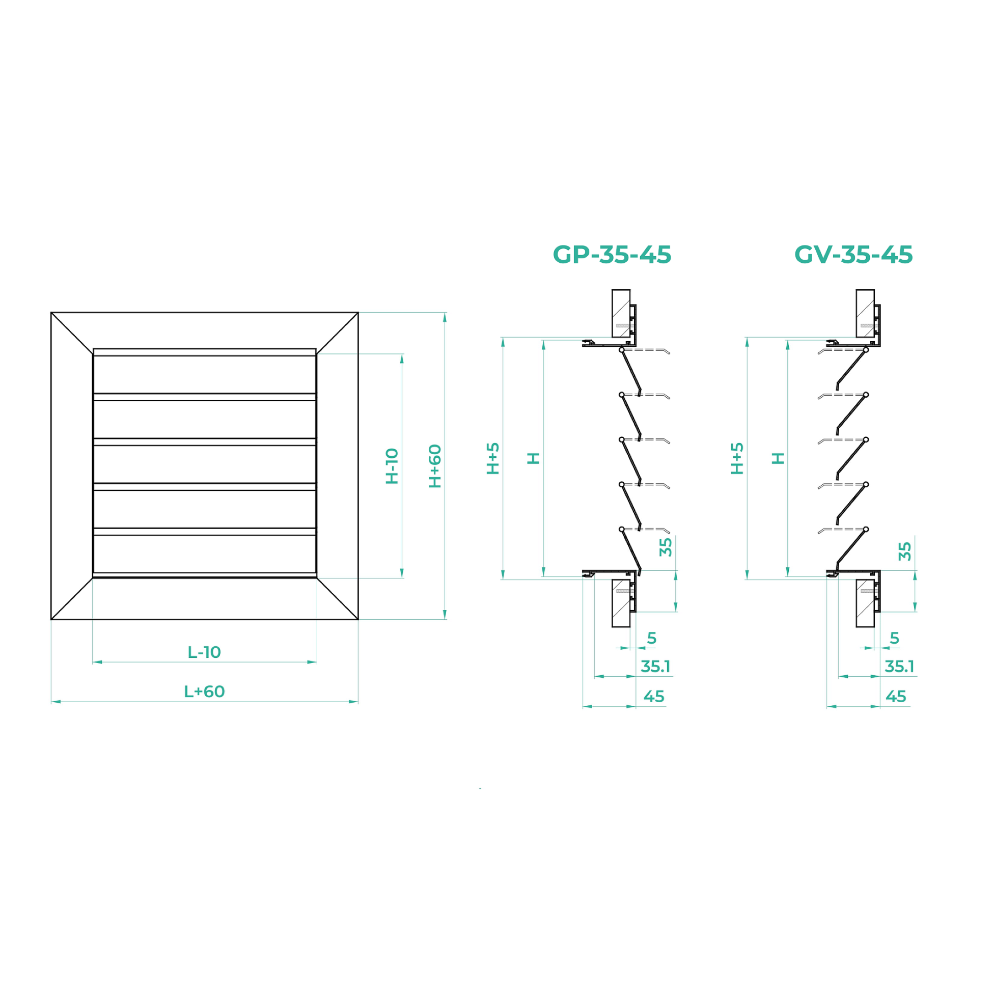 Решітка гравітаційна GV-35-45 №3
