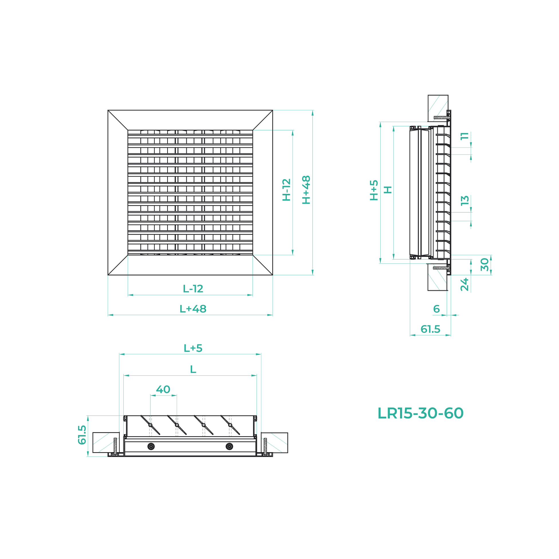 Решітка лінійна регульована LR15-30-60 №2
