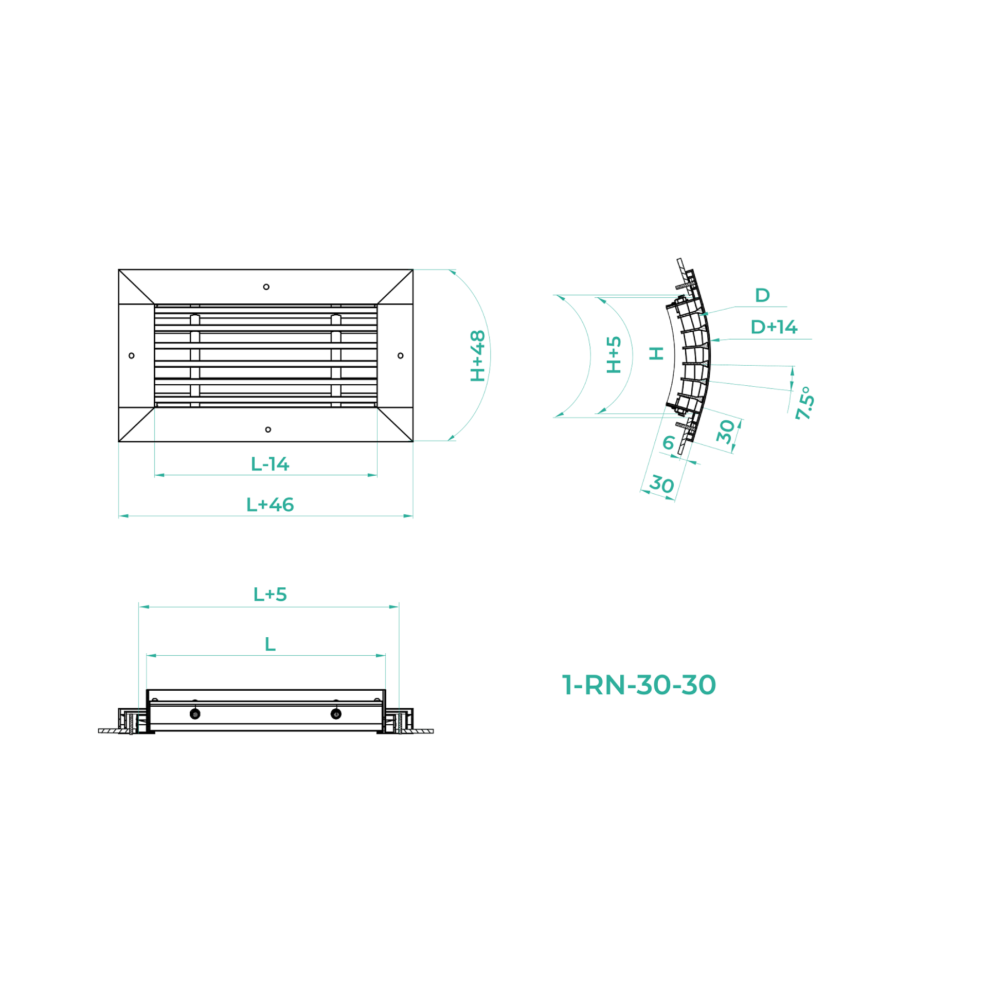 Решітка радіальна нерегульована 1-RN-30-30 №2
